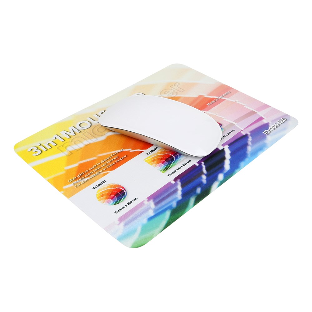 3 in 1  Mikrofaser Mousepad,  165 x 215 x 1 mm